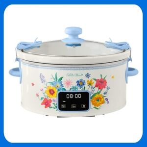 ❤️ New Pioneer Woman Brilliant Blooms Digital 6 QT Slow Cooker
